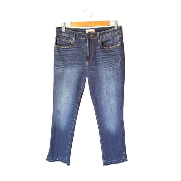Driftwood - Amelia Studded Raw Hem Cropped Jeans Sz 29 - Picture 4 of 11